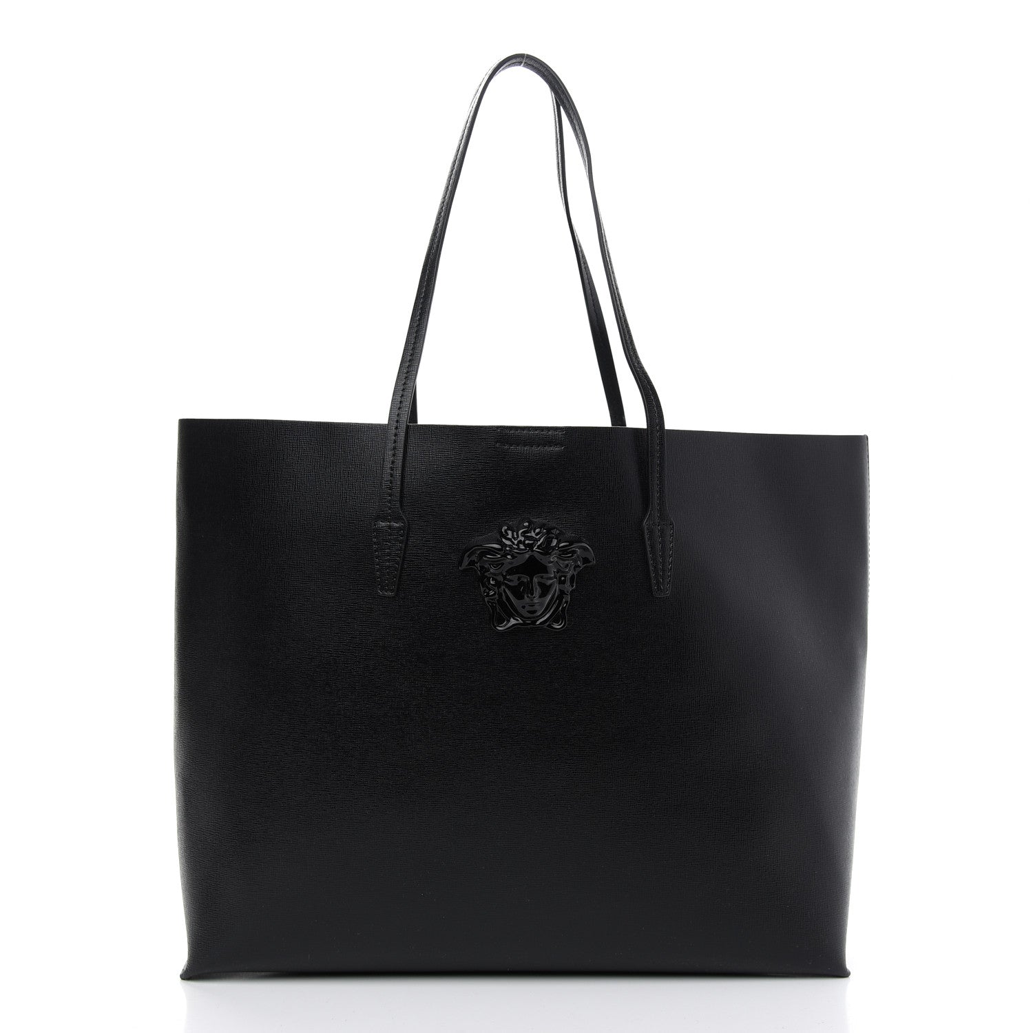 Versace Saffiano Palazzo Medusa Tote Black 3 of 9