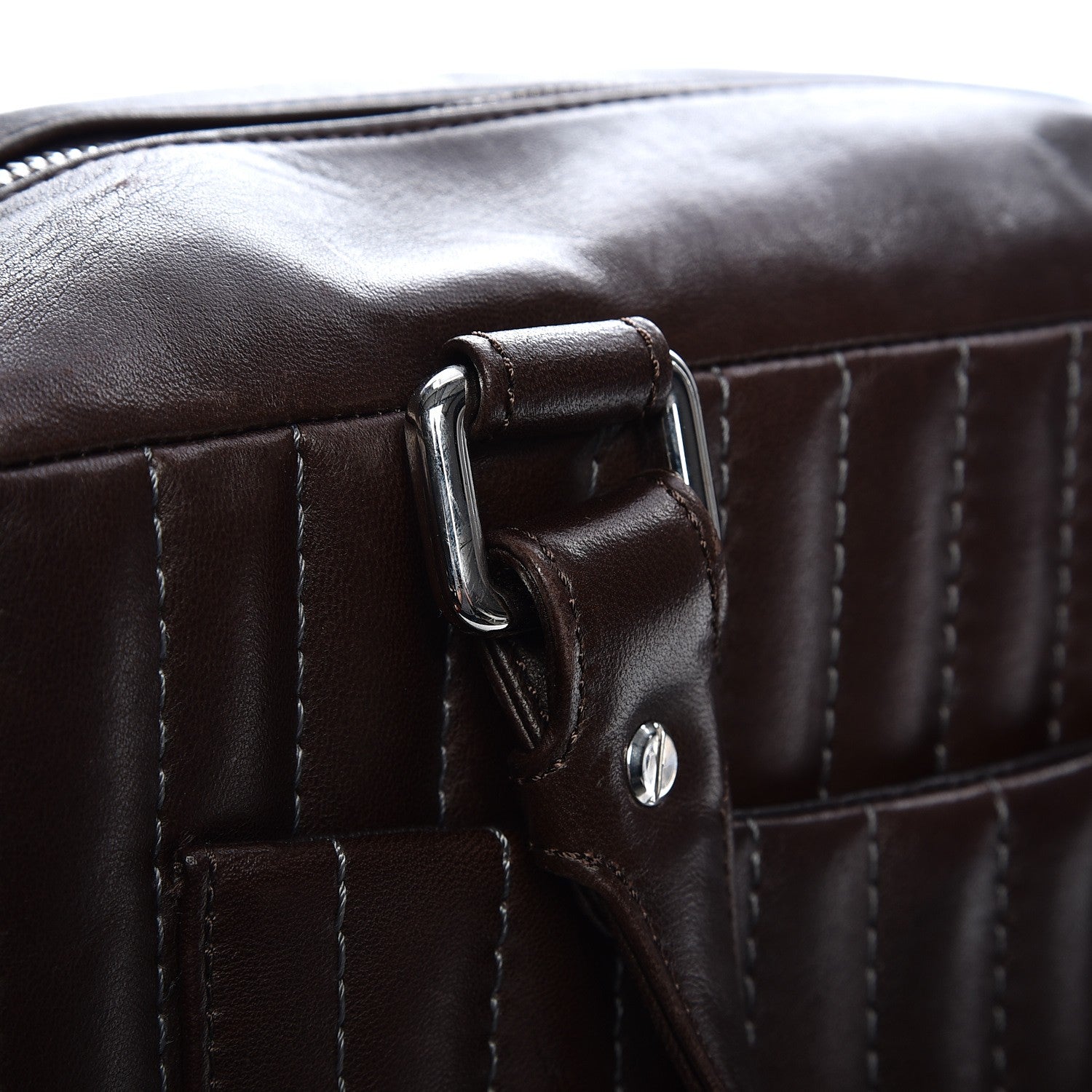 Chanel Lambskin Vertical Quilted Mademoiselle Satchel Brown 13 of 15