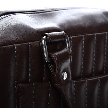Chanel Lambskin Vertical Quilted Mademoiselle Satchel Brown 13 of 15