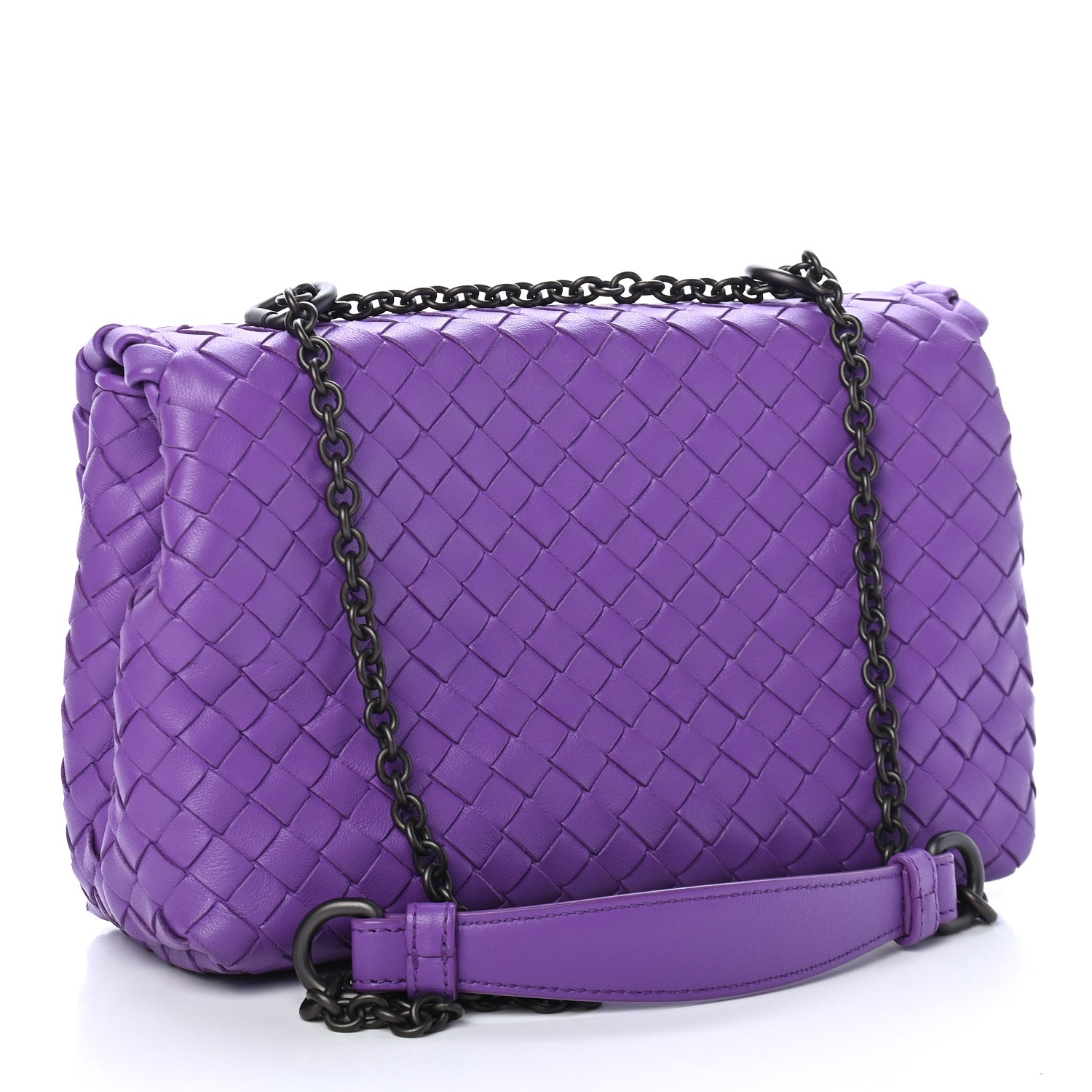Bottega Veneta Nappa Intrecciato Baby Olimpia Shoulder Bag Byzantine 2 of 10