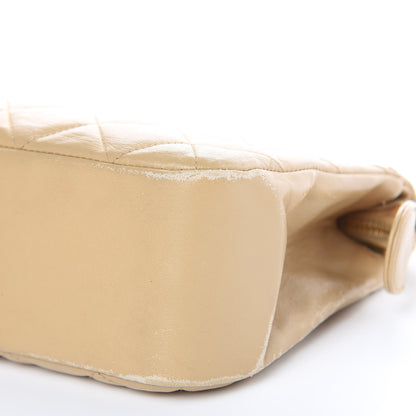Chanel Lambskin Quilted Shoulder Bag Beige 10 of 17