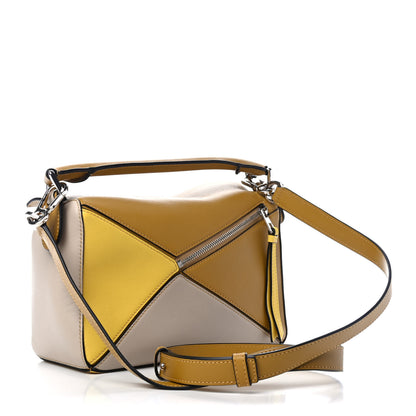 Loewe Grained Calfskin Small Puzzle Bag Ocre Yellow 2 of 4