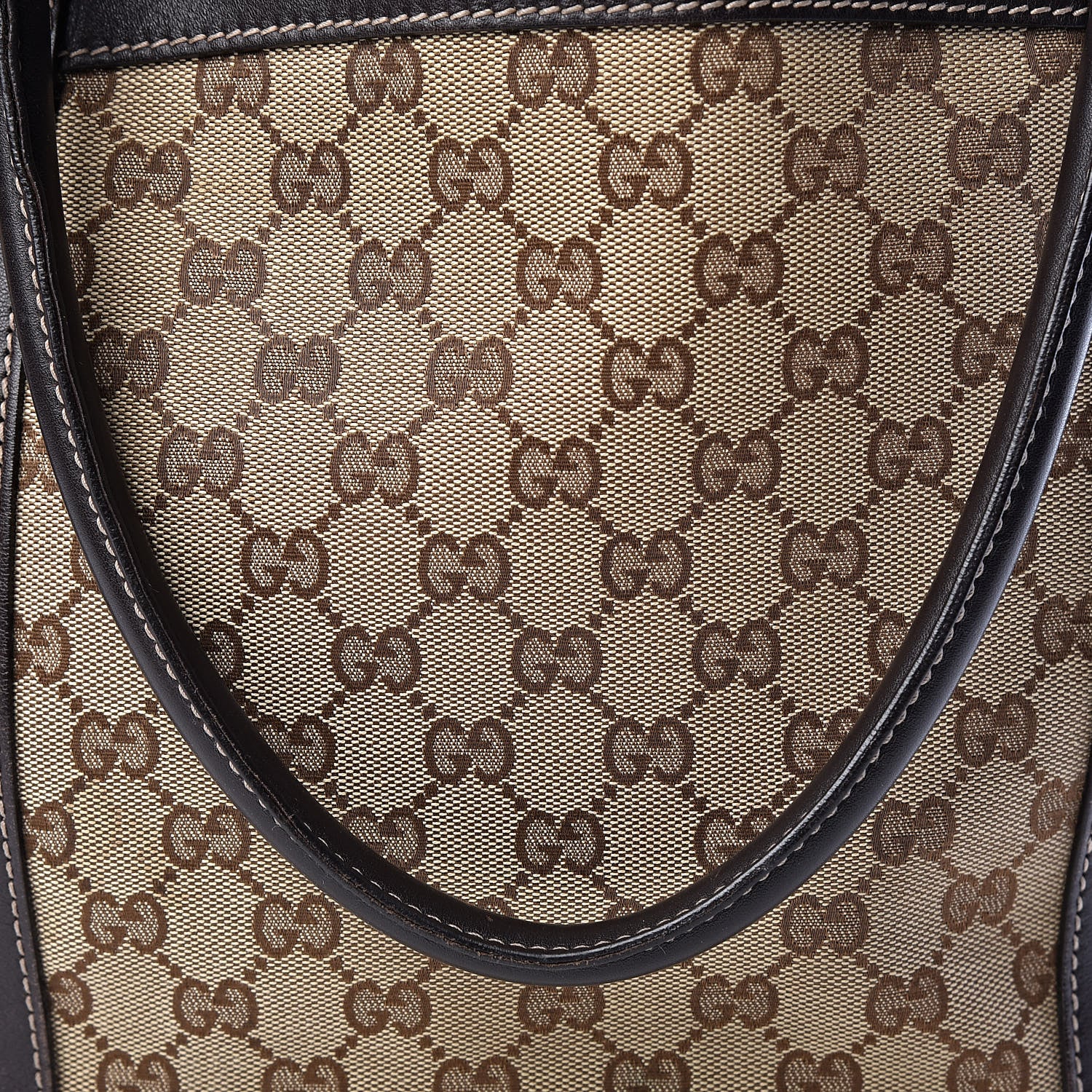 Gucci Monogram Medium D Gold Tote Bag Brown 13 of 15