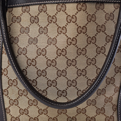 Gucci Monogram Medium D Gold Tote Bag Brown 13 of 15