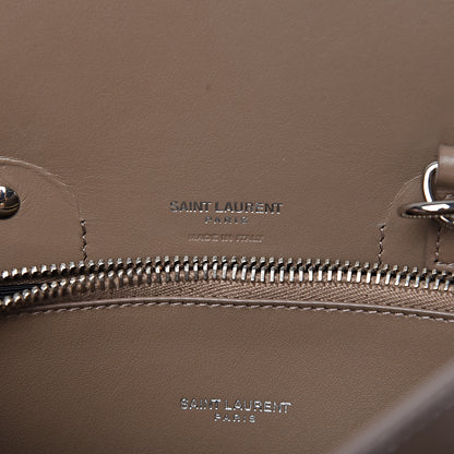 Saint Laurent Grained Calfskin Topstitch Small Classic Sac De Jour Taupe 6 of 10