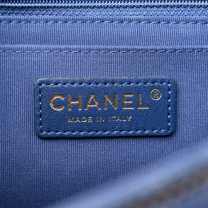 Chanel Denim Quilted Double You Backpack Blue Golden 6 of 12