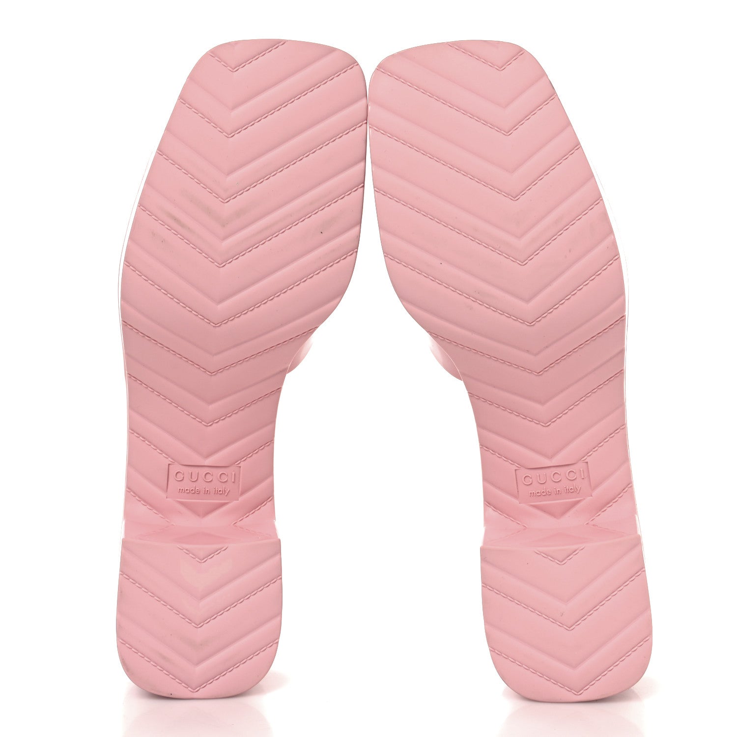 Gucci Rubber Gucci Logo Womens Platform 20/60mm Slide Sandals 39 Wild Rose 6 of 9