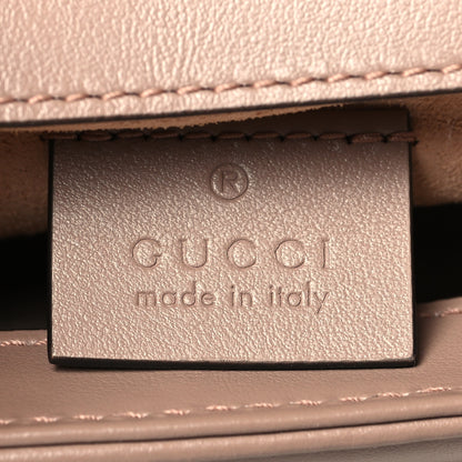 Gucci Calfskin Matelasse Mini GG Marmont Top Handle Shoulder Bag Porcelain Rose 6 of 10