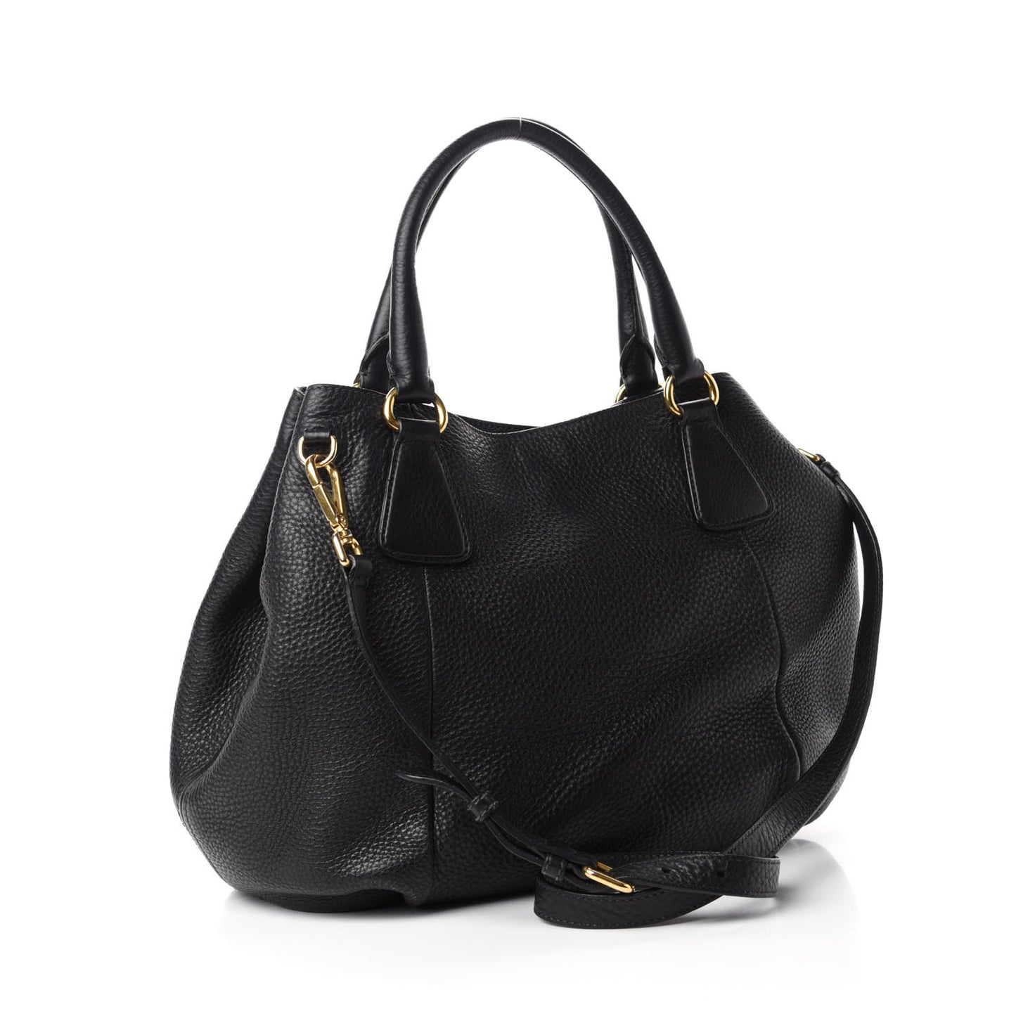 Vitello Daino Shoulder Bag Black