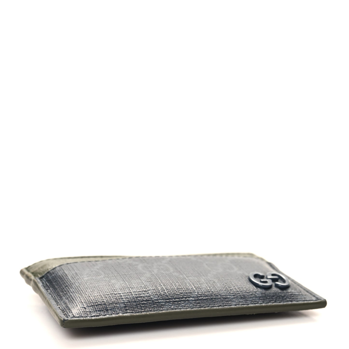 GG Supreme Monogram Bi-Color Card Holder Black