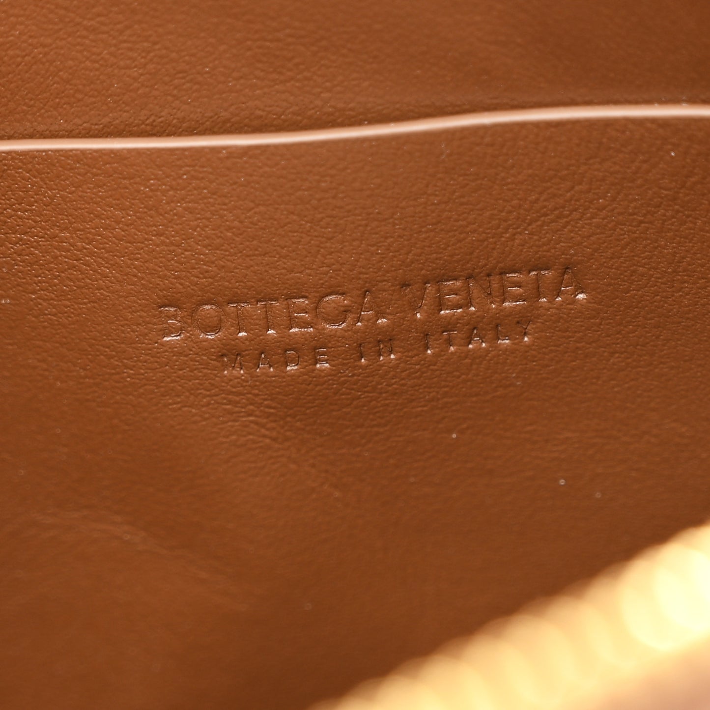 Nappa Intrecciato Mini Concert Pouch Noccio