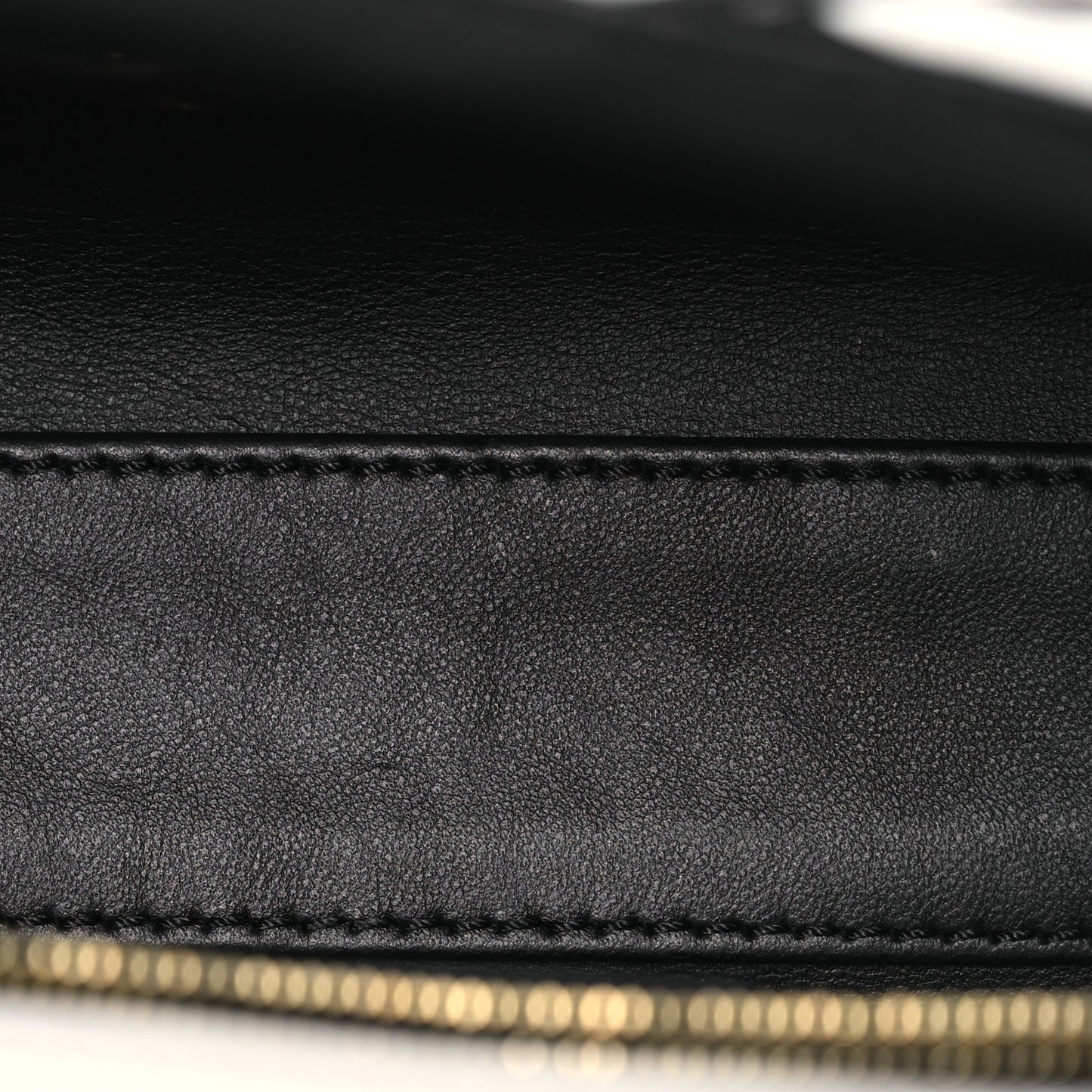 Lambskin Malletage Top Handle GO-14MM White Black