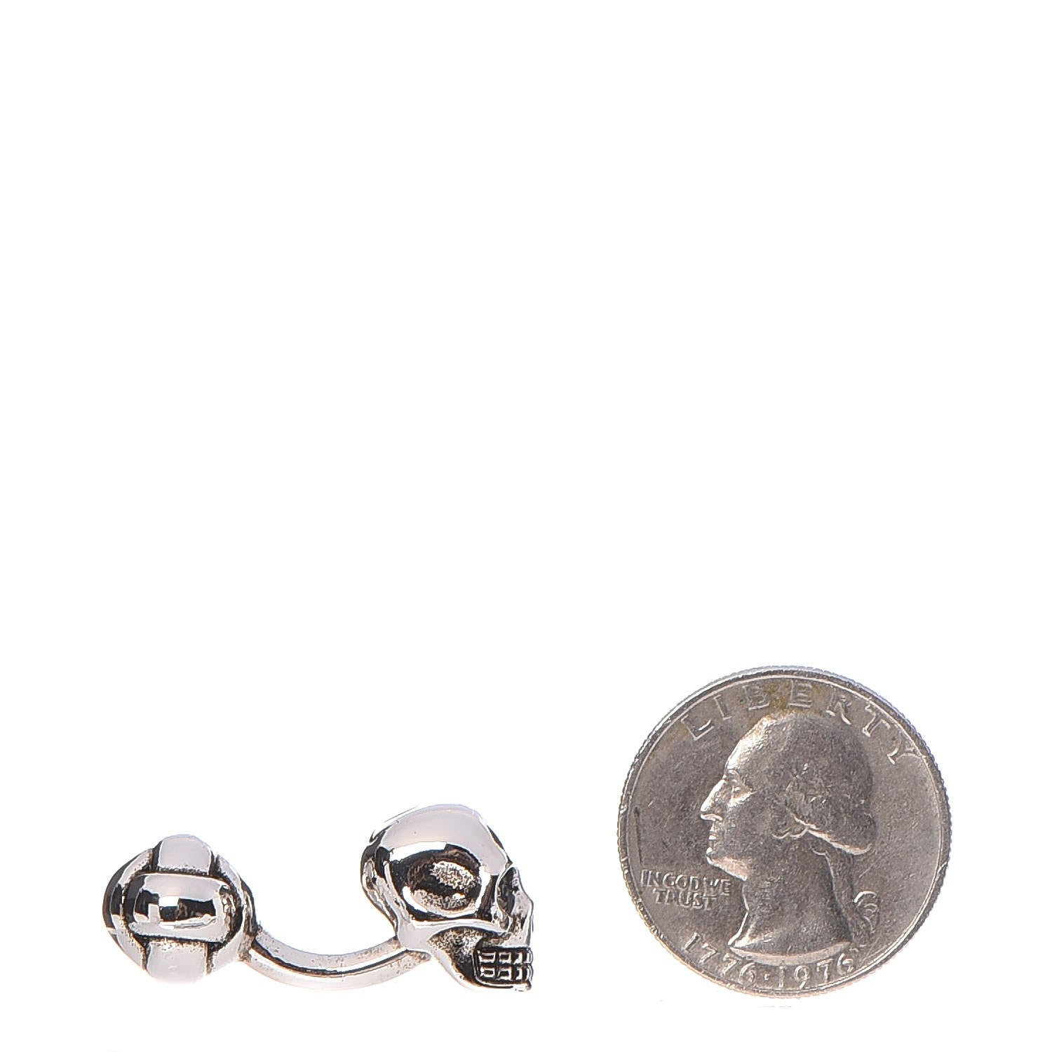 Alexander McQueen Skull Swarovski Crystal Cufflinks 2 of 5