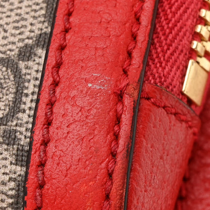 Gucci GG Supreme Monogram Apple Small Retro Interlocking G Day Backpack Beige Multicolor Lobster Red 12 of 16