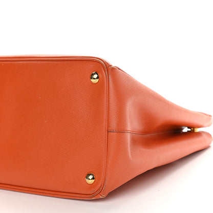 Prada Saffiano Large Galleria Double Zip Tote Papaya 10 of 14