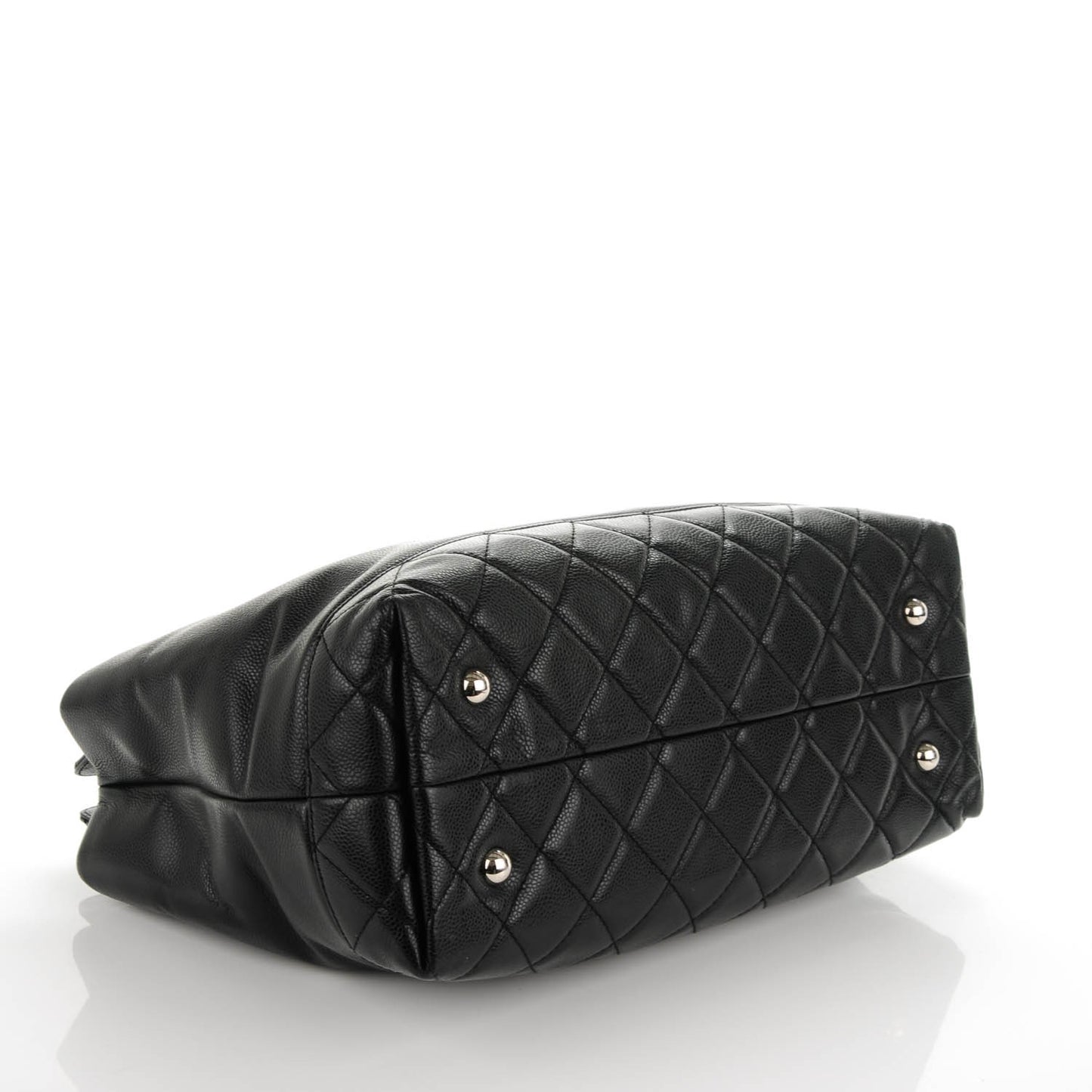 Caviar Large Soft CC Top Handle Tote Black