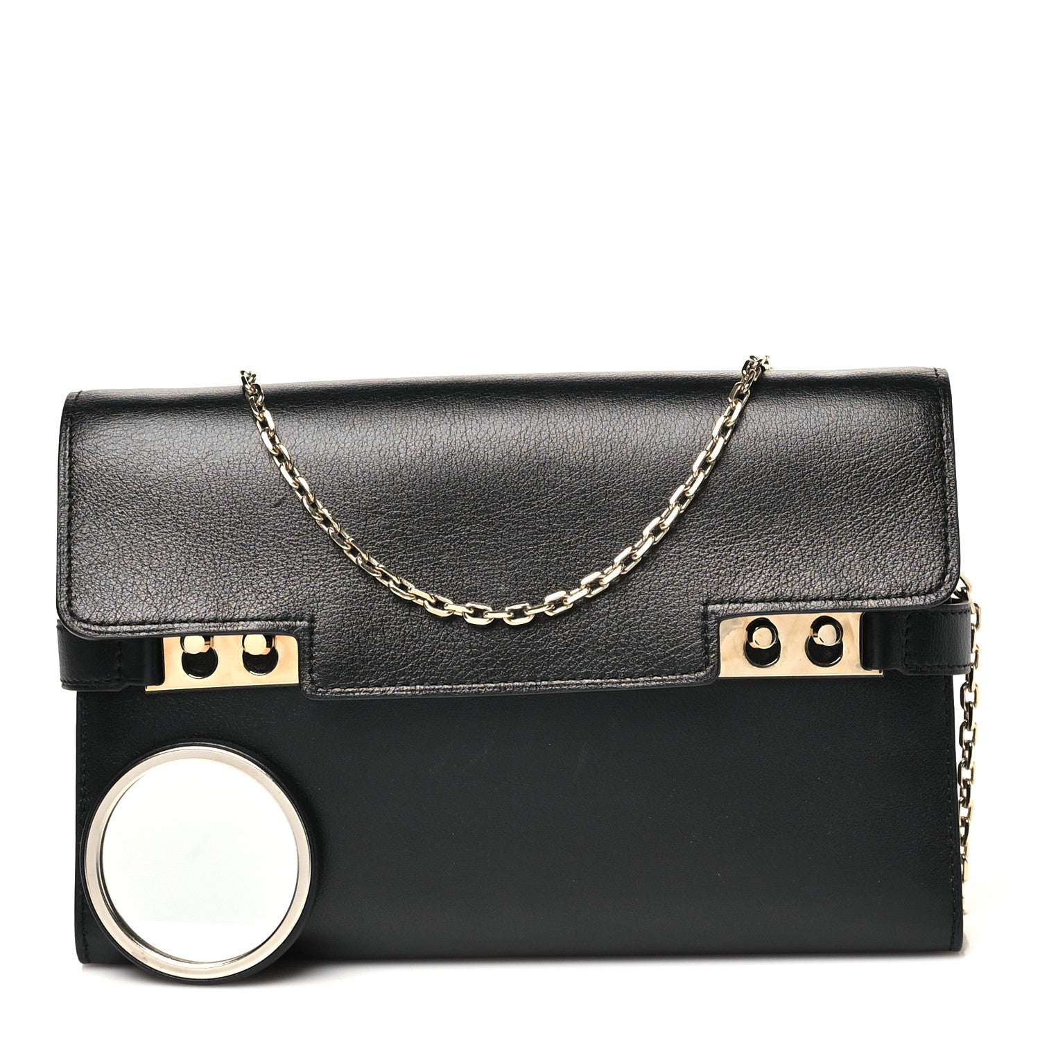 Delvaux Calfskin Tempete Pochette Black 3 of 10