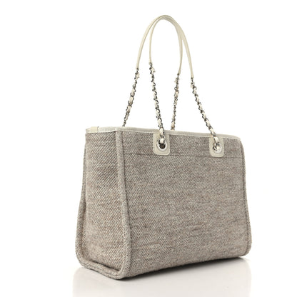 Chanel Mixed Fibers Small Deauville Tote Light Beige 3 of 9