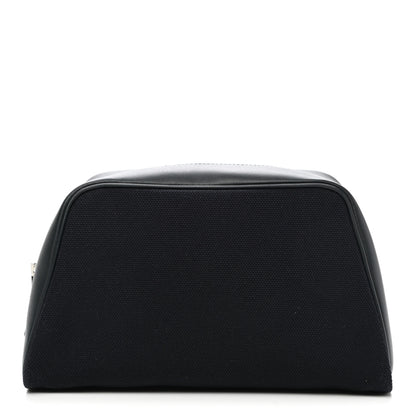 Hermes Cotton Swift Travel Cosmetic Pouch Black 1 of 9