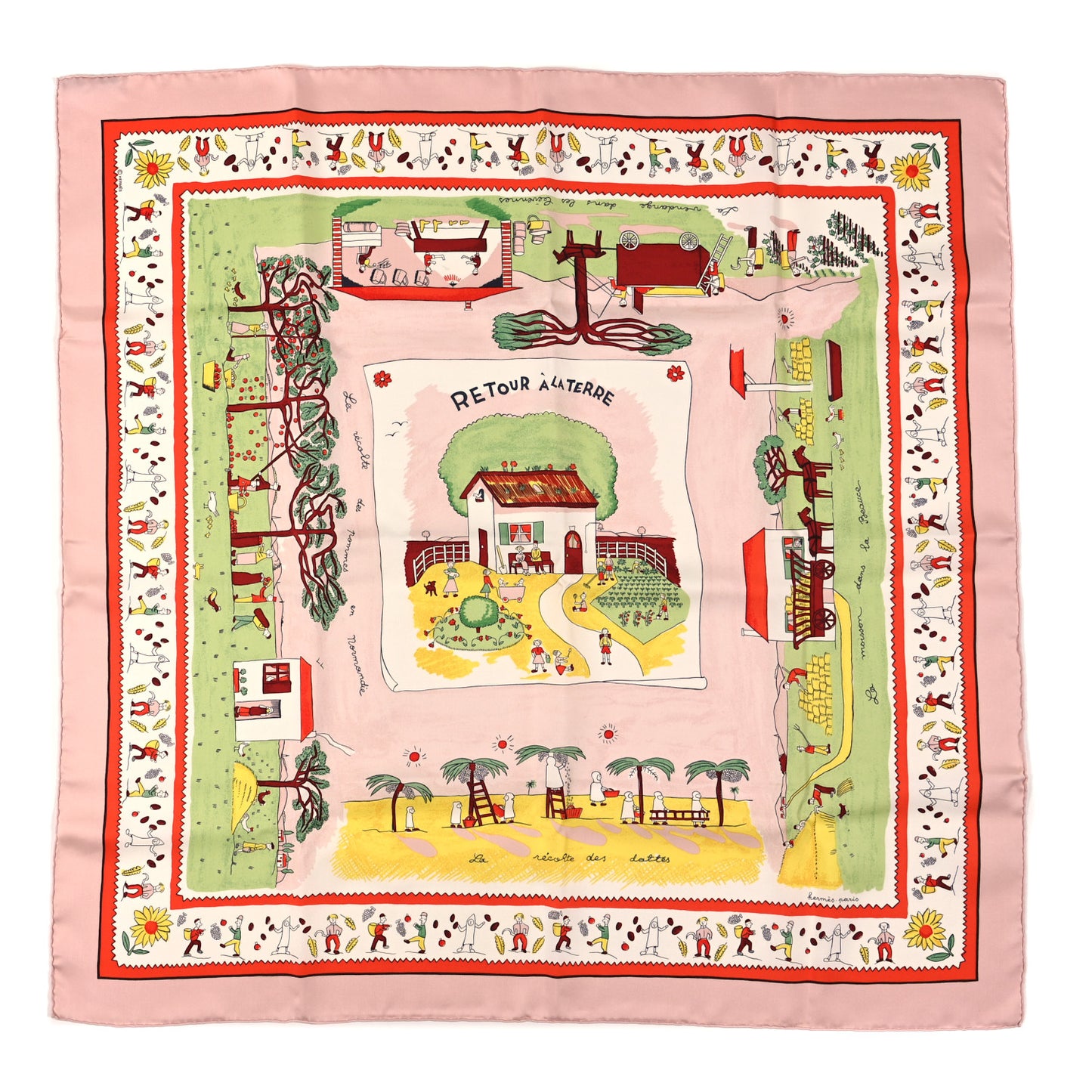 Silk Retour A La Terre Scarf 90