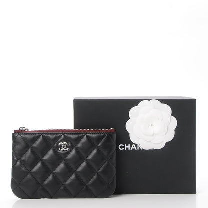 Chanel Lambskin Quilted Small Cosmetic Case Black 8 of 8