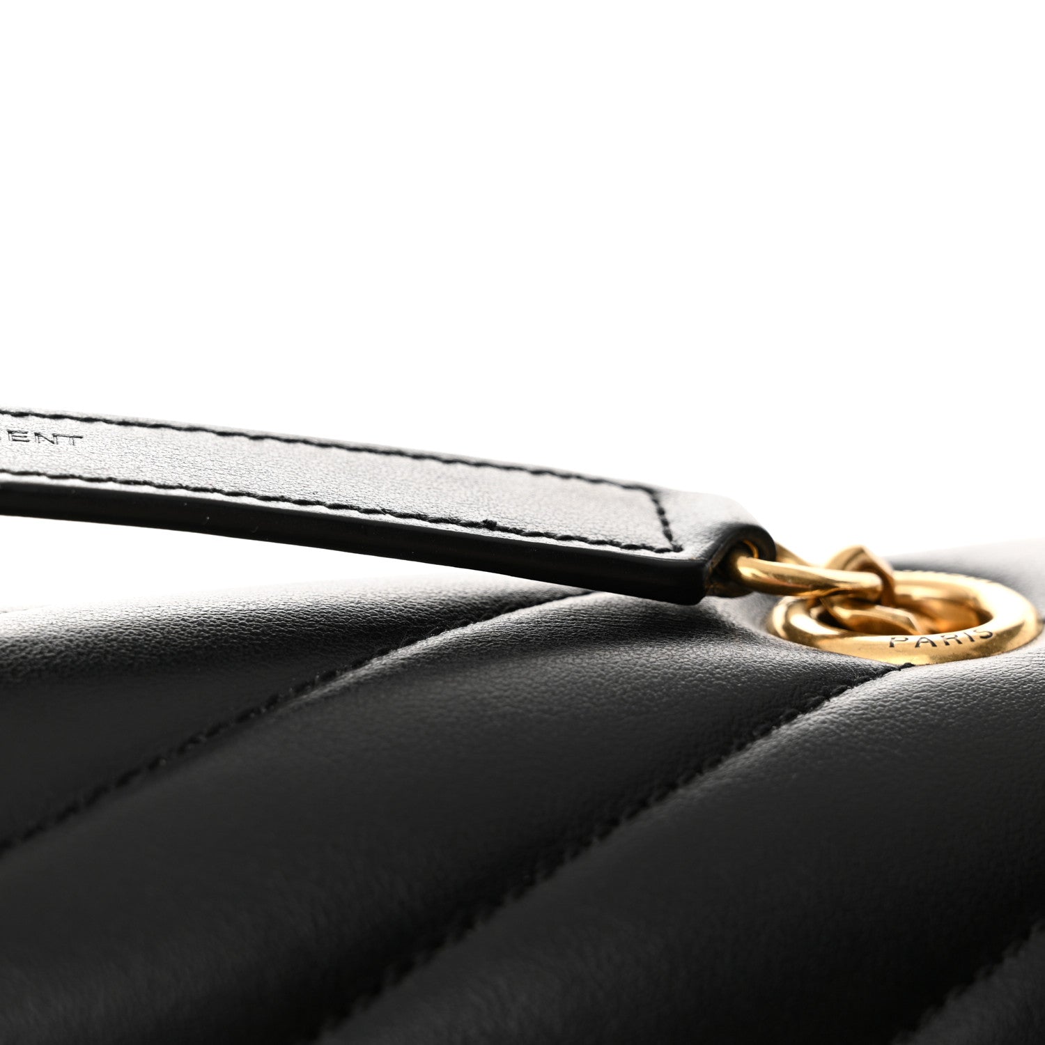 Saint Laurent Calfskin Y Quilted Monogram Medium Loulou Chain Satchel Black 12 of 15