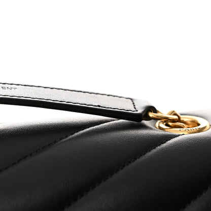 Saint Laurent Calfskin Y Quilted Monogram Medium Loulou Chain Satchel Black 12 of 15