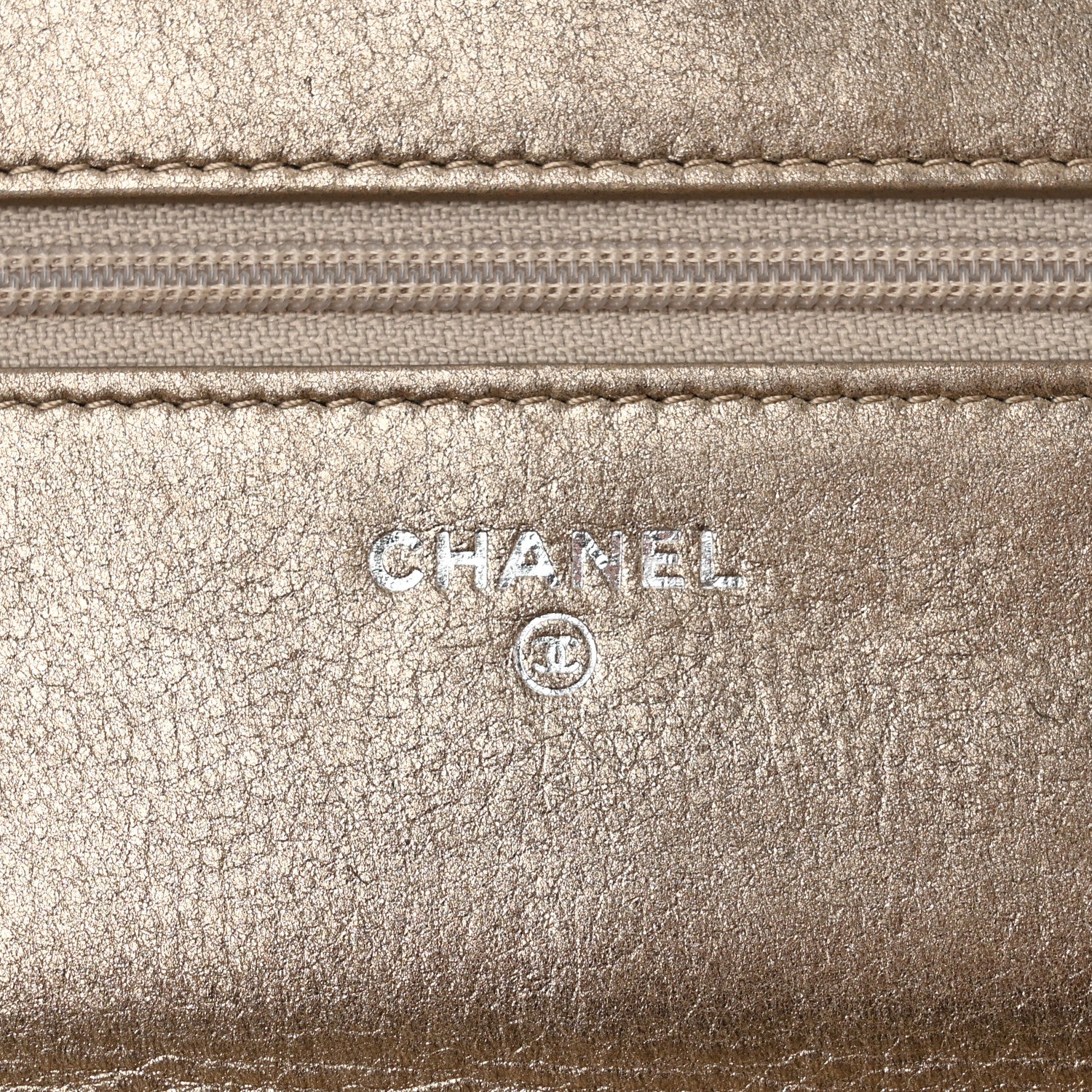 Chanel Metallic Calfskin Quilted Boy Wallet On Chain WOC Gold 6 of 11