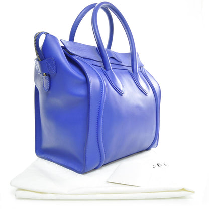 Celine Smooth Calfskin Mini Luggage Bag Royal Cobalt 2 of 9