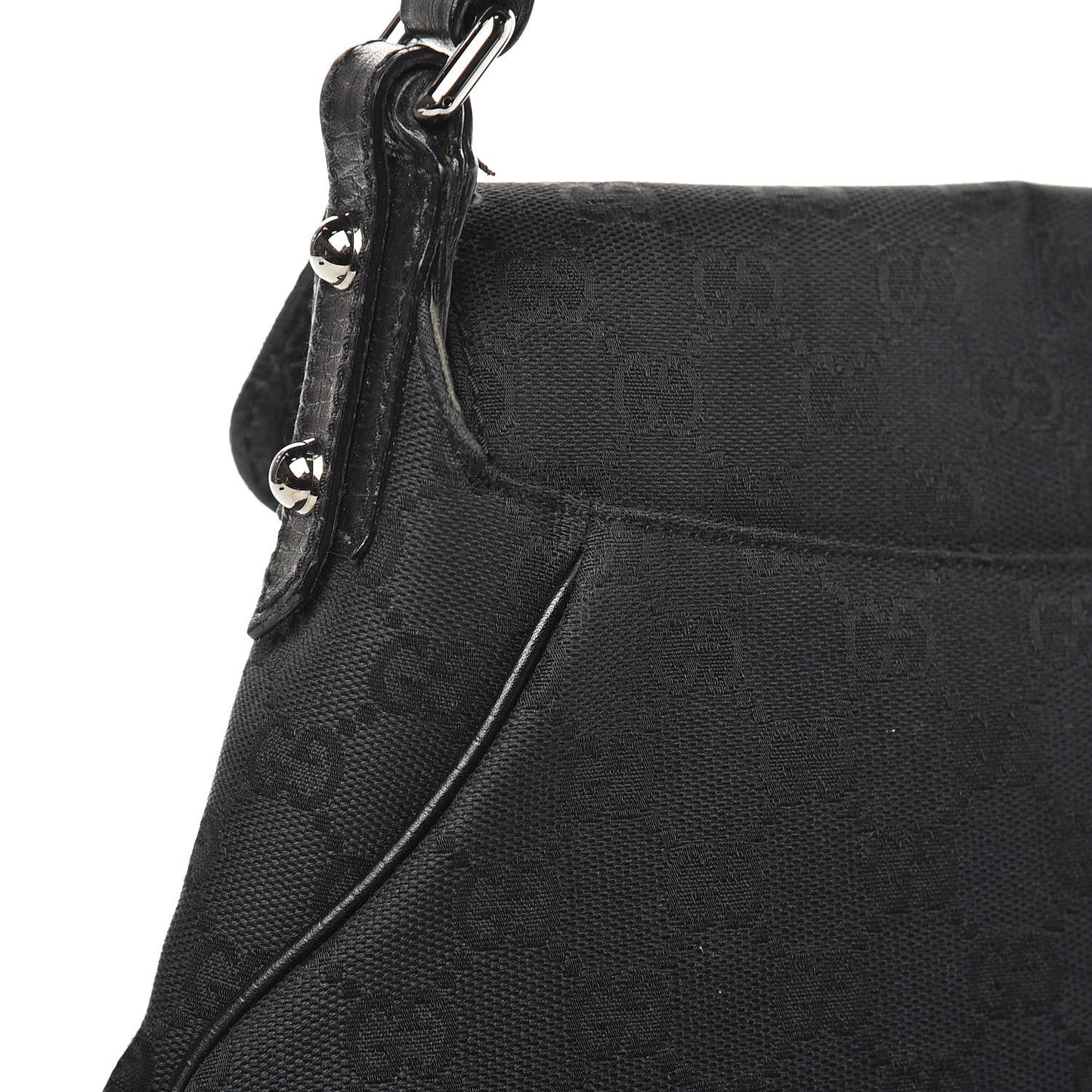 Monogram Horsebit Chain Flap Shoulder Bag Black