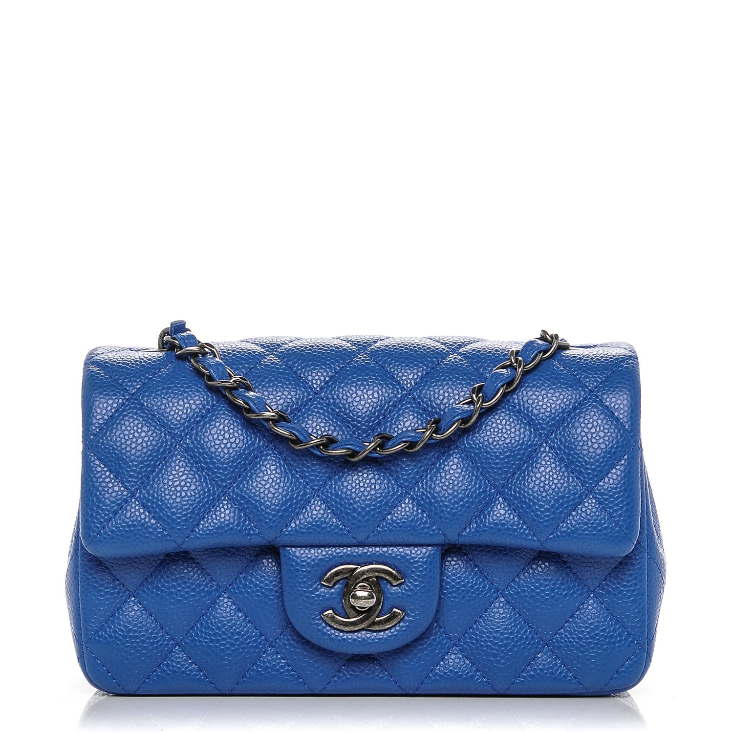 Chanel Caviar Quilted Mini Rectangular Flap Blue 1 of 7