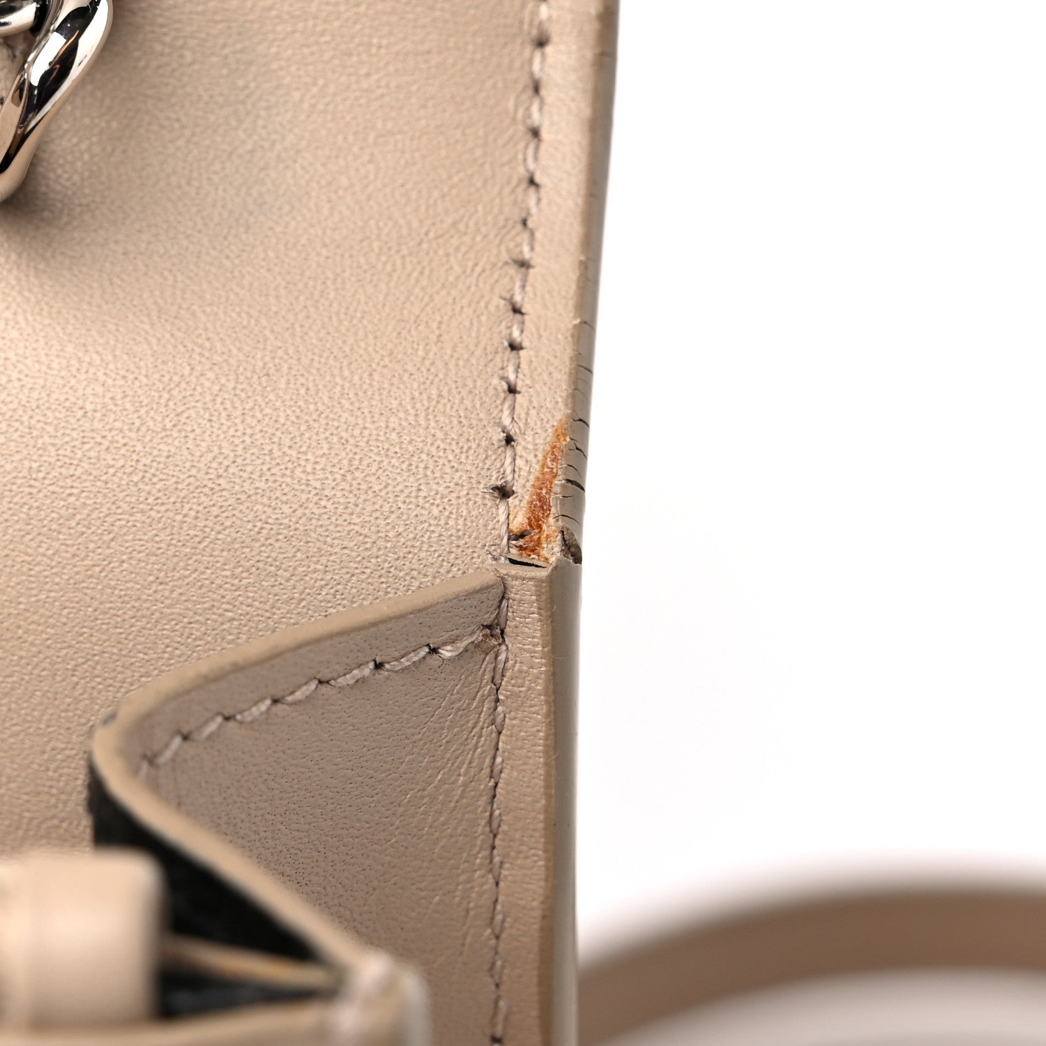 Saint Laurent Smooth Calfskin Classic Monogram Kate Tassel Chain Wallet Nude Powder 10 of 15