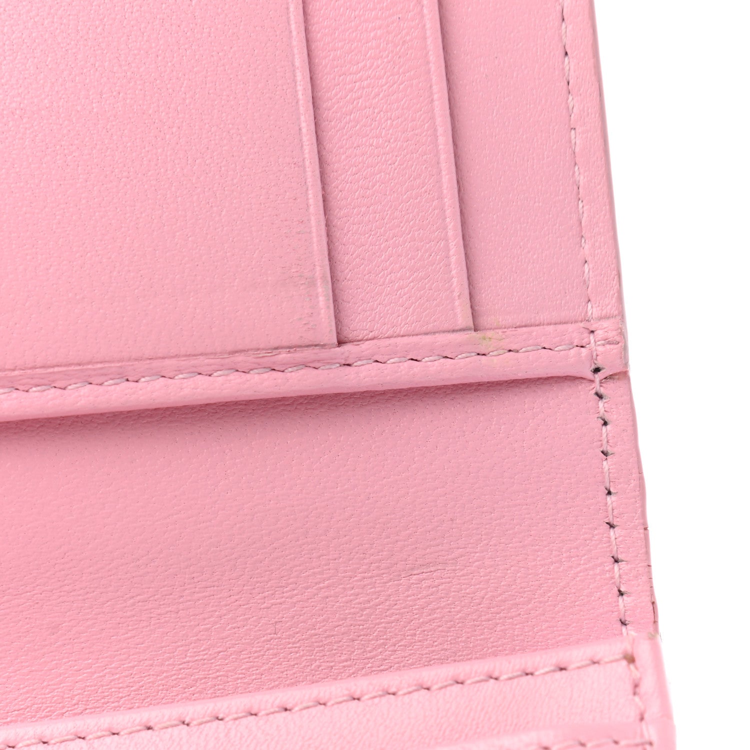 Christian Dior Lambskin Cannage Bi-Color Small Lady Dior Flap Card Holder Black Pink 9 of 9