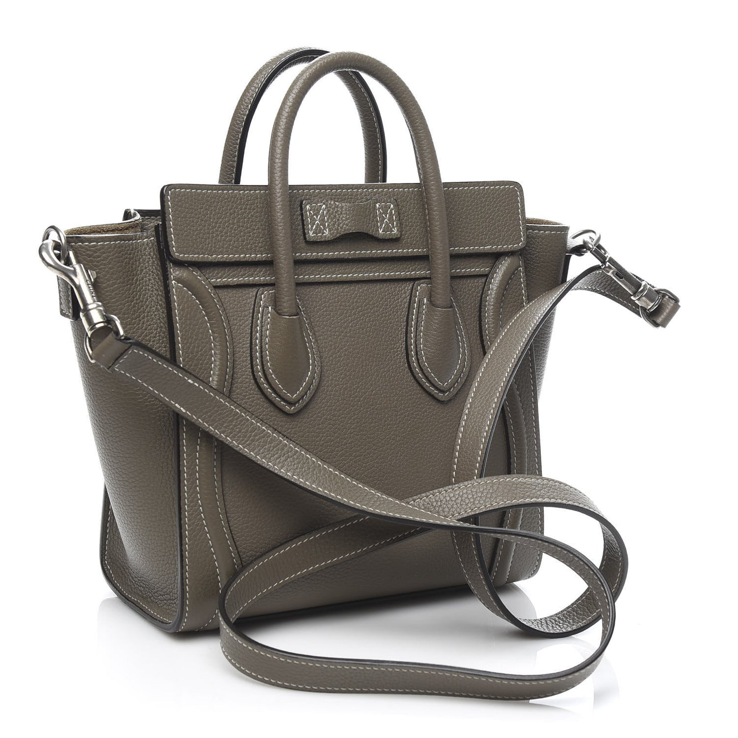 Drummed Calfskin Nano Luggage Souris