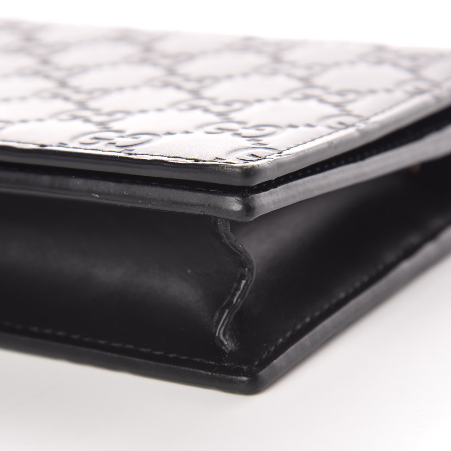 Gucci Guccissima Signature Bowy Chain Wallet Black 8 of 11