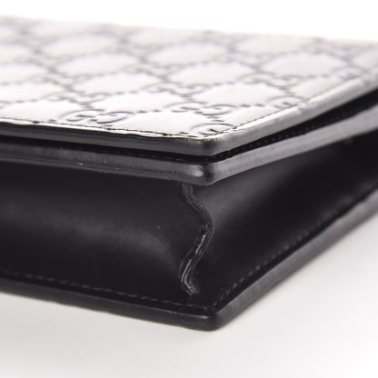 Gucci Guccissima Signature Bowy Chain Wallet Black 8 of 11
