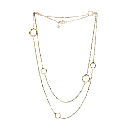 David Yurman 18K Yellow Gold Infinity Station Necklace 3 of 8