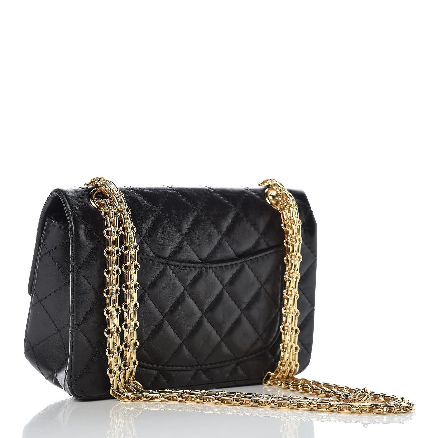 Chanel Aged Calfskin Quilted 2.55 Reissue Mini Flap Black 4 of 13