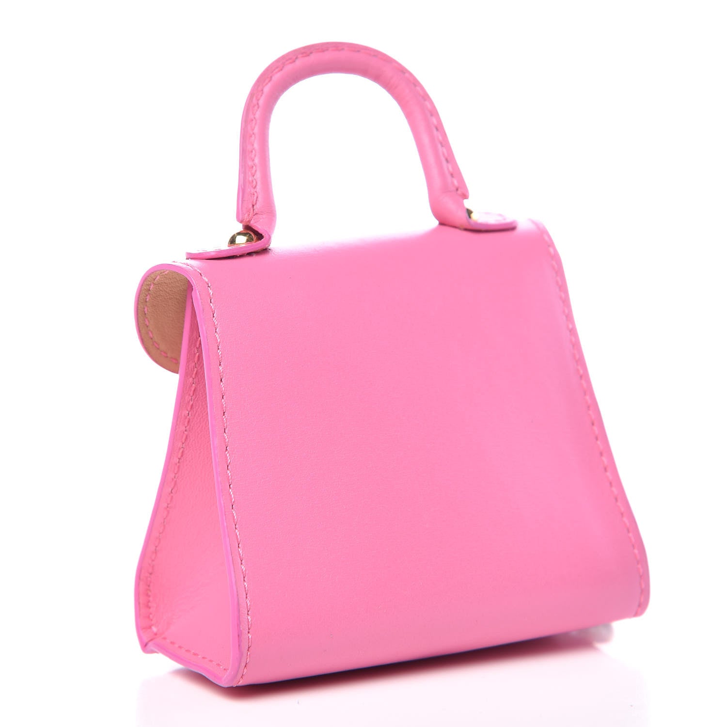 Delvaux Calfskin Mini Brillant Bag Charm Pink 5 of 8