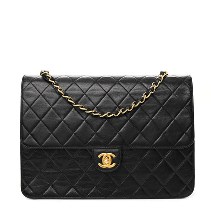 Chanel Lambskin Quilted Medium Single Flap Black 1 of 13