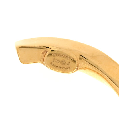 Chanel Metal Crystal Studded CC Hoop Earrings Gold 4 of 4