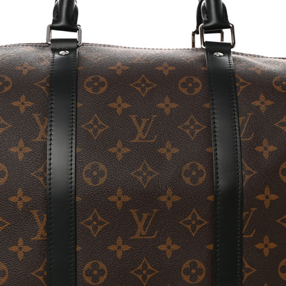 Louis Vuitton Monogram Macassar Keepall Bandouliere 55 6 of 8