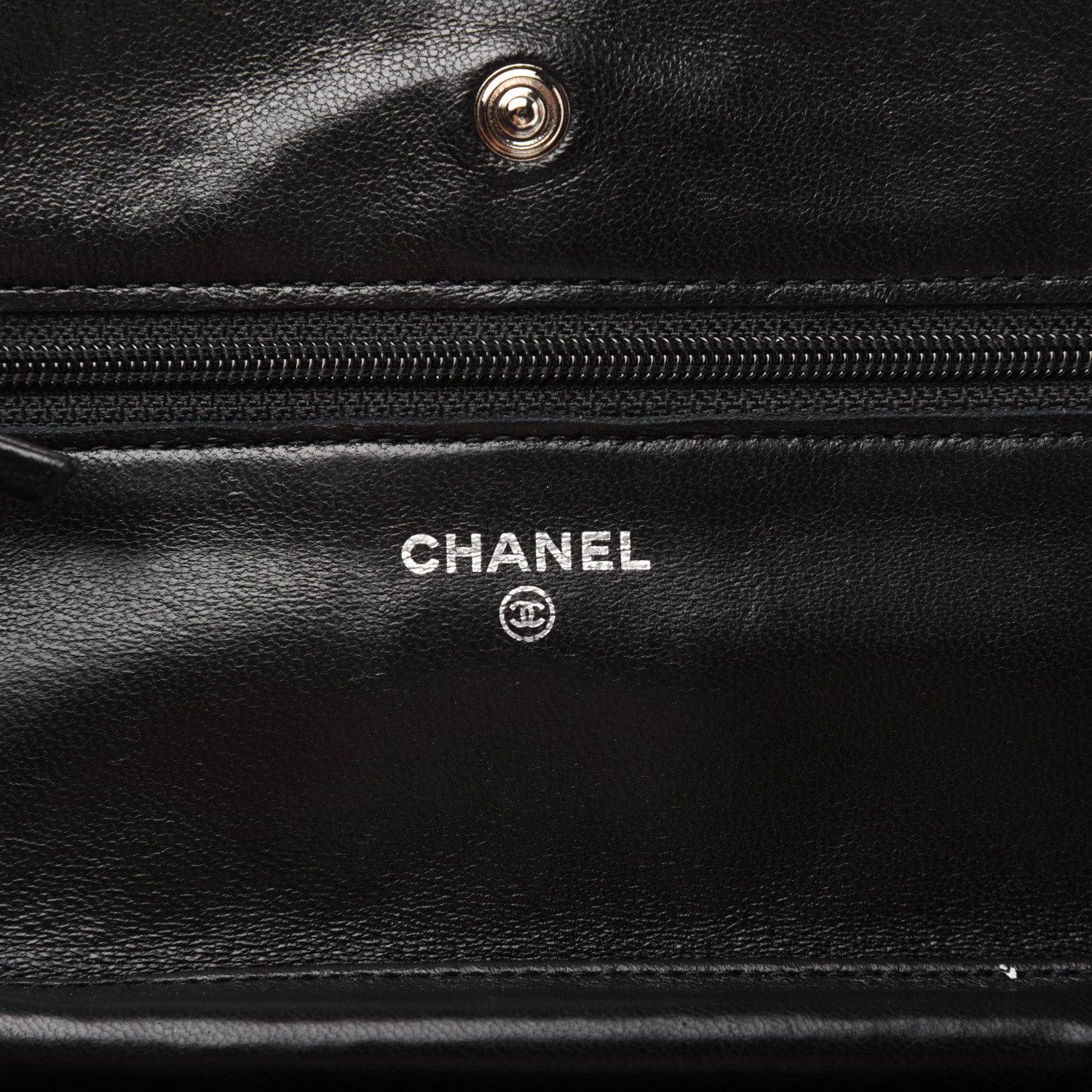 Chanel Lambskin Quilted Wallet On Chain WOC Black 8 of 17