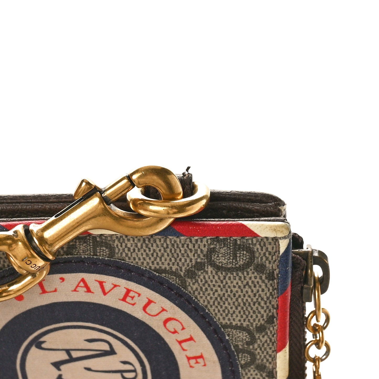 GG Supreme Monogram Courrier Embroidered UFO Pouch