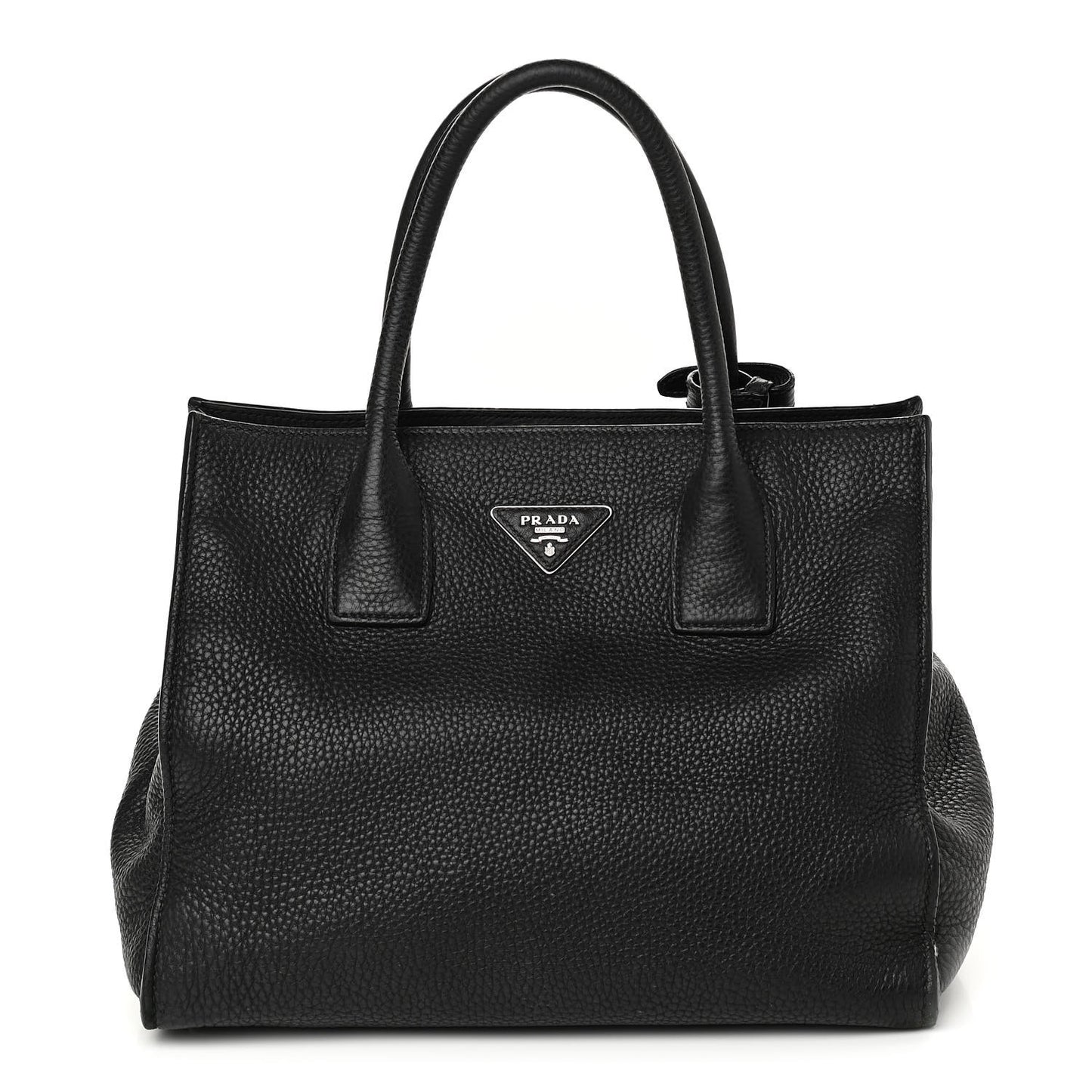 Vitello Daino Shopping Tote Black