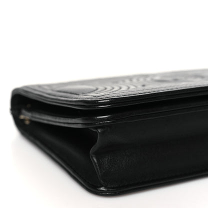 Chanel Lambskin Quilted Korean Garden Wallet On Chain WOC Black 10 of 11