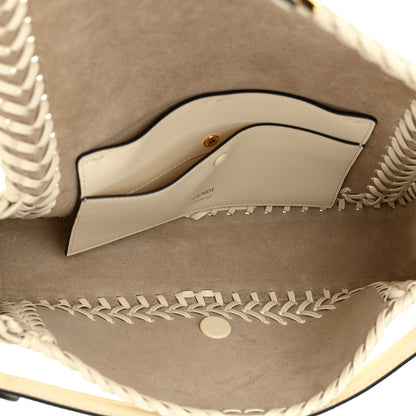 Fendi Vitello King Ceylon Woven Baguette White Ice 4 of 10