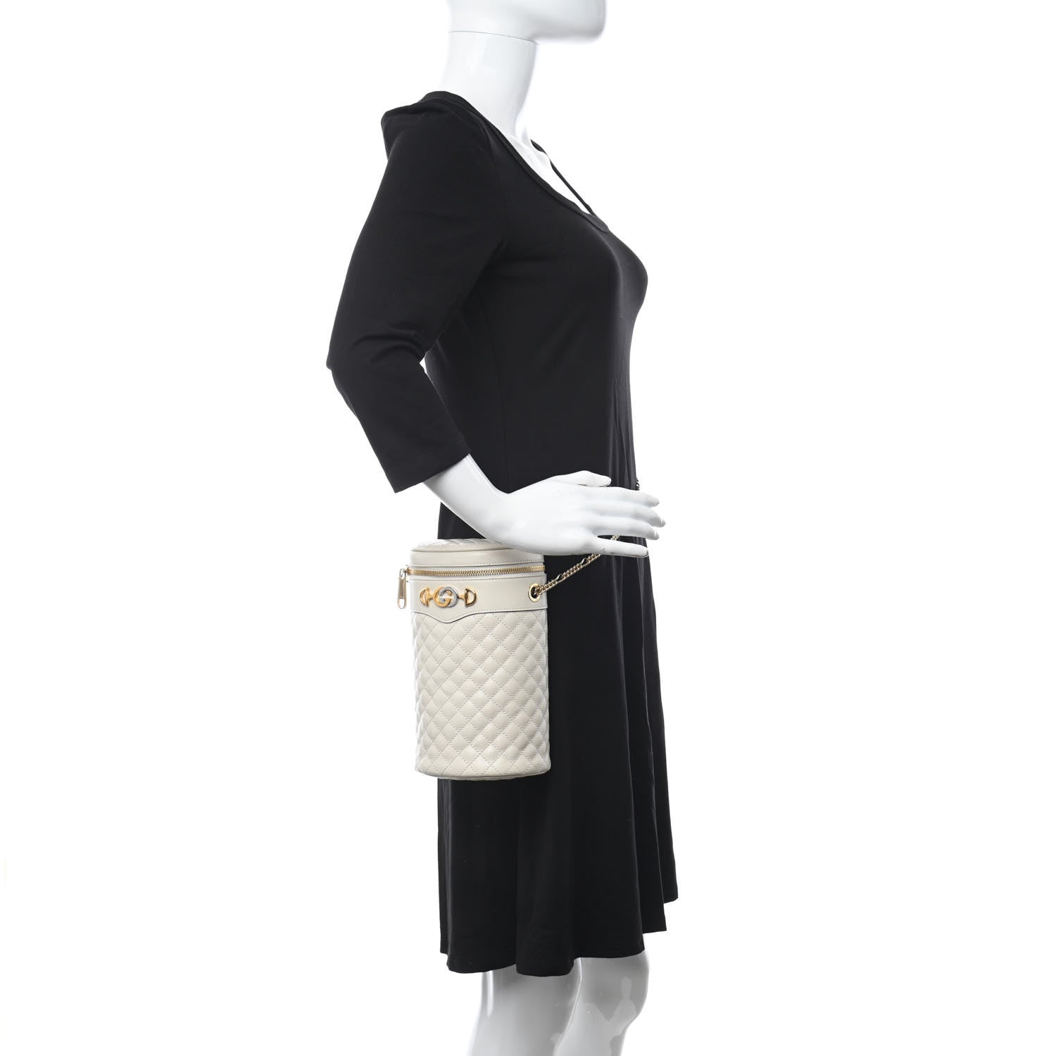 Gucci Calfskin Trapuntata Zumi Belt Bag Off White 2 of 12