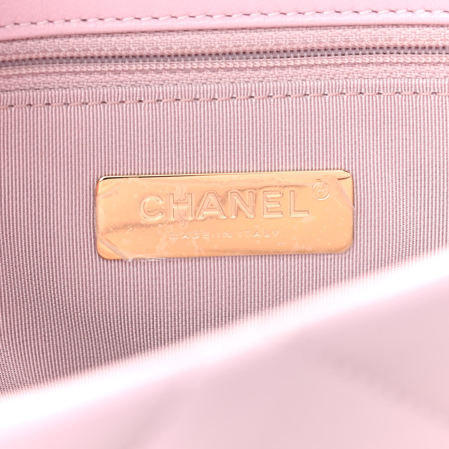 Chanel Lambskin Quilted Large Chanel 19 Flap Light Pink 6 of 12