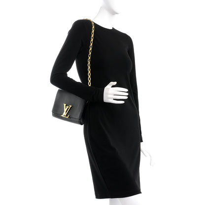 Louis Vuitton Calfskin Chain Louise GM Black 2 of 16
